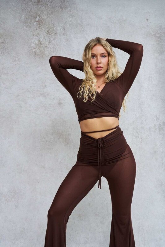 Lunalae Haut Sienna Wrap Around Mesh Chocolat L