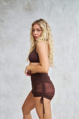 Lunalae Short Sienna Mesh Drawstring Chocolat S