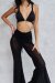 Lunalae Pantalon Sienna Mesh Flare Noir