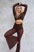 Lunalae Pantalon Sienna Mesh Flare Chocolat