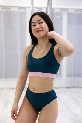 Les Polettes Short Zoé Vert Pétrole