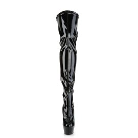 Pleaser Bottes cuissardes KISS-3000 Noir EU-39/US-9