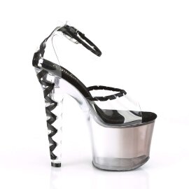 Pleaser Sandales LOVESICK-712T Transparent Noir EU-41/US-11