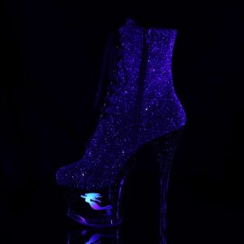 Pleaser Bottines MOON-1020MER Noir Bigarré Multi Paillettes EU-35/US-5