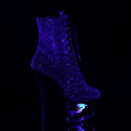 Pleaser Bottines MOON-1020MER Noir Bigarré Multi Paillettes EU-35/US-5