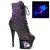 Pleaser Bottines MOON-1020MER Noir Bigarré Multi Paillettes EU-35/US-5