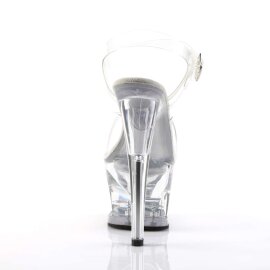 Pleaser Sandales MOON-708 Transparent Argent EU-40/US-10