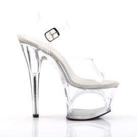 Pleaser Sandales MOON-708 Transparent Argent EU-35/US-5