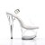 Pleaser Sandales MOON-708 Transparent Argent EU-35/US-5