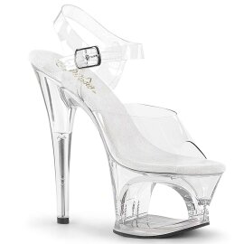 Pleaser Sandales MOON-708 Transparent Argent EU-37/US-7
