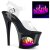 Pleaser Sandales MOON-708FLM Transparent Noir EU-41/US-11