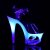 Pleaser Sandales MOON-708MER Bleu Multi Paillettes EU-35/US-5