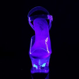 Pleaser Sandales MOON-708MER Transparent Argent EU-35/US-5