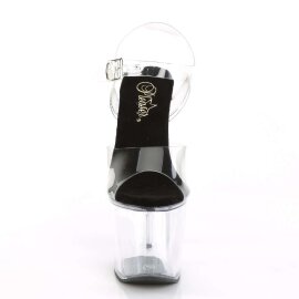 Pleaser Sandales RADIANT-708 Transparent Noir EU-37/US-7