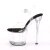 Pleaser Sandales RADIANT-708 Transparent Noir EU-37/US-7