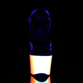 Pleaser Sandales RAINBOW-309UV Noir Néon-Bigarré EU-35/US-5