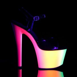 Pleaser Sandales RAINBOW-309UV Noir Néon-Bigarré EU-35/US-5