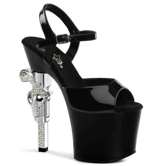 Pleaser Sandales REVOLVER-709 Noir EU-37/US-7
