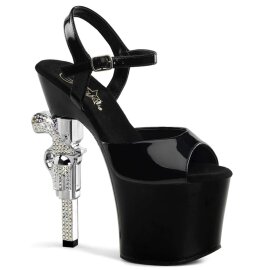 Pleaser Sandales REVOLVER-709 Noir EU-39/US-9