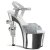 Pleaser Sandales REVOLVER-709G Argent Multi Paillettes Chrome EU-41/US-11