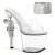 Pleaser Mules REVOLVER-712 Transparent Argent EU-35/US-5