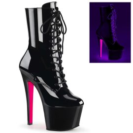 Pleaser Bottines SKY-1020TT Noir Néon-Rose EU-35/US-5