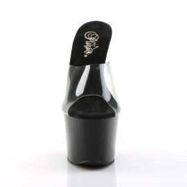 Pleaser Mules SKY-301 Transparent Noir EU-35/US-5