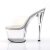 Pleaser Mules SKY-301 Transparent Argent EU-35/US-5