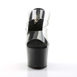 Pleaser Mules SKY-302 Transparent Noir EU-35/US-5