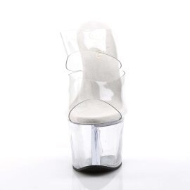 Pleaser Mules SKY-302 Transparent Argent EU-35/US-5