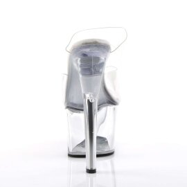 Pleaser Mules SKY-302 Transparent Argent EU-35/US-5