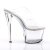 Pleaser Mules SKY-302 Transparent Argent EU-35/US-5