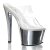 Pleaser Mules SKY-302 Transparent Argent Chrome EU-35/US-5
