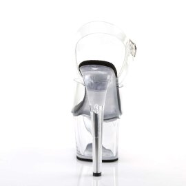 Pleaser Sandales SKY-308 Transparent Noir EU-35/US-5