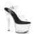 Pleaser Sandales SKY-308 Transparent Noir EU-35/US-5