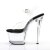 Pleaser Sandales SKY-308 Transparent Noir EU-35/US-5