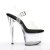 Pleaser Sandales SKY-308 Transparent Noir EU-35/US-5