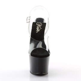 Pleaser Sandales SKY-308 Transparent Noir EU-35/US-5