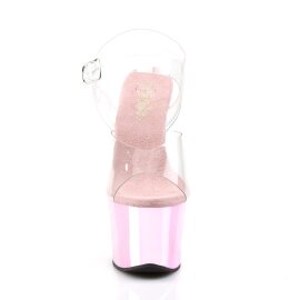 Pleaser Sandales SKY-308 Transparent Rose Chrome EU-42/US-12