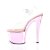 Pleaser Sandales SKY-308 Transparent Rose Chrome EU-42/US-12