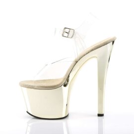 Pleaser Sandales SKY-308 Transparent Or Chrome EU-36/US-6