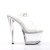 Pleaser Sandales SKY-308 Transparent Argent EU-35/US-5