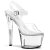 Pleaser Sandales SKY-308 Transparent Argent EU-37/US-7