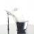 Pleaser Sandales SKY-308 Transparent Argent Chrome EU-41/US-11