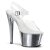 Pleaser Sandales SKY-308 Transparent Argent Chrome EU-35/US-5