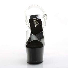 Pleaser Sandales SKY-308CRS Transparent Noir EU-41/US-11