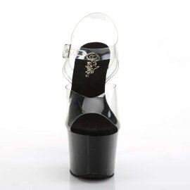 Pleaser Sandales SKY-308CRS Transparent Noir EU-35/US-5