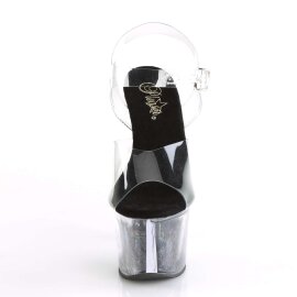Pleaser Sandales SKY-308GF Transparent Noir Strass...