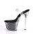 Pleaser Sandales SKY-308GF Transparent Noir Strass EU-35/US-5