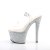 Pleaser Sandales SKY-308LG Transparent Argent Multi Paillettes EU-35/US-5